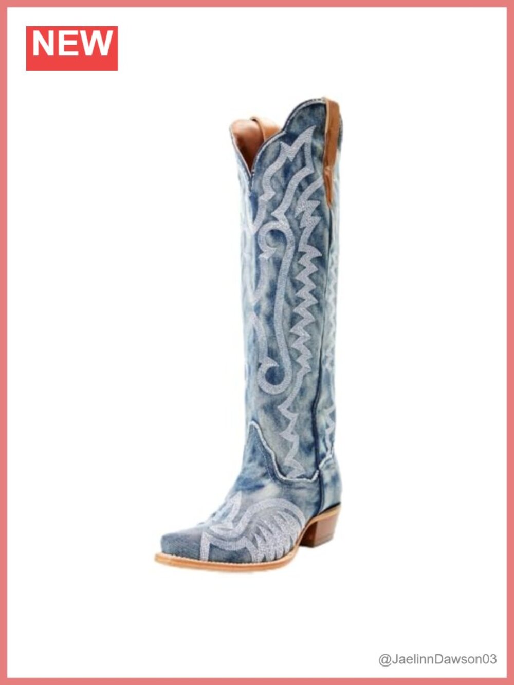 Western Cowboy Cowgirl Mid Calf Boots Pointed Toe Low Heel Zip Side Microfiber